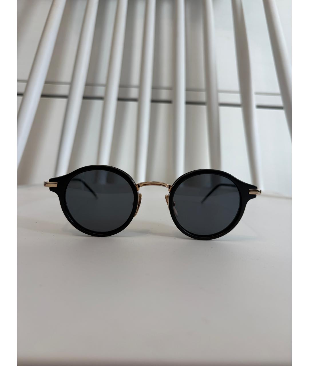 THOM BROWNE Черные пластиковые солнцезащитные очки, фото 2