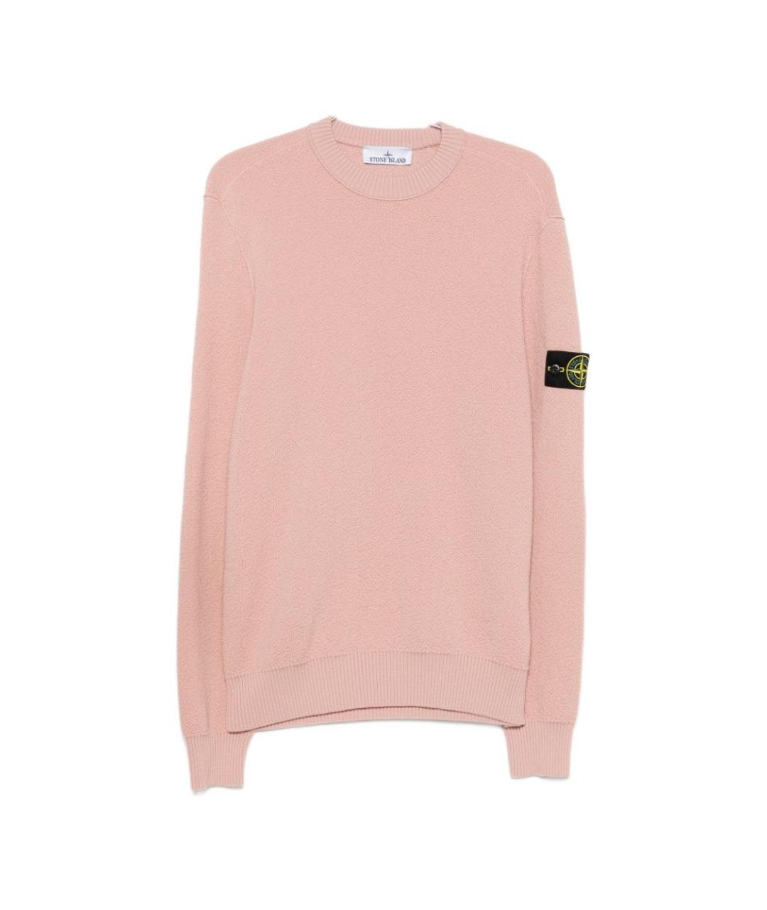 STONE ISLAND Розовый шерстяной джемпер / свитер, фото 1