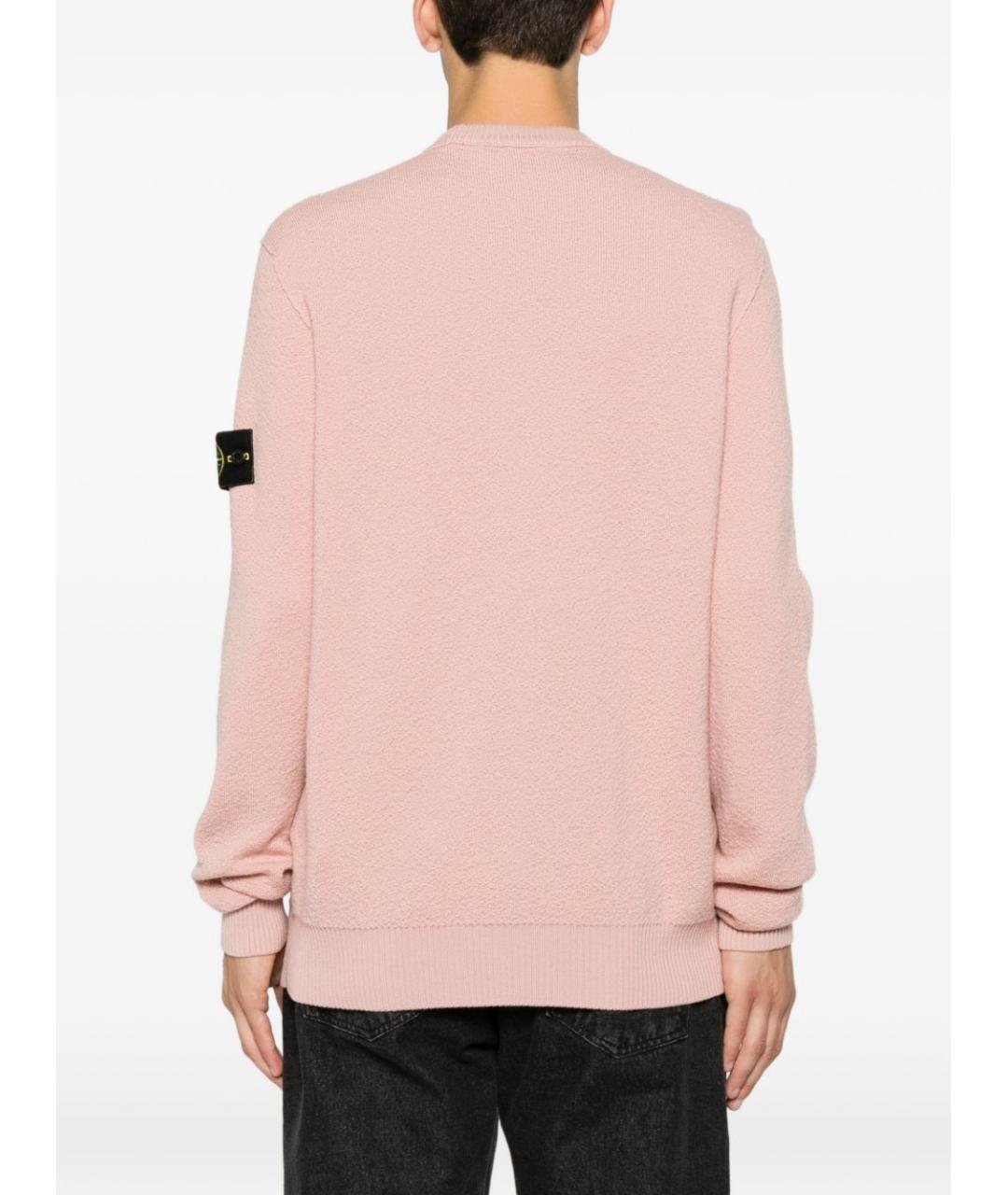 STONE ISLAND Розовый шерстяной джемпер / свитер, фото 5