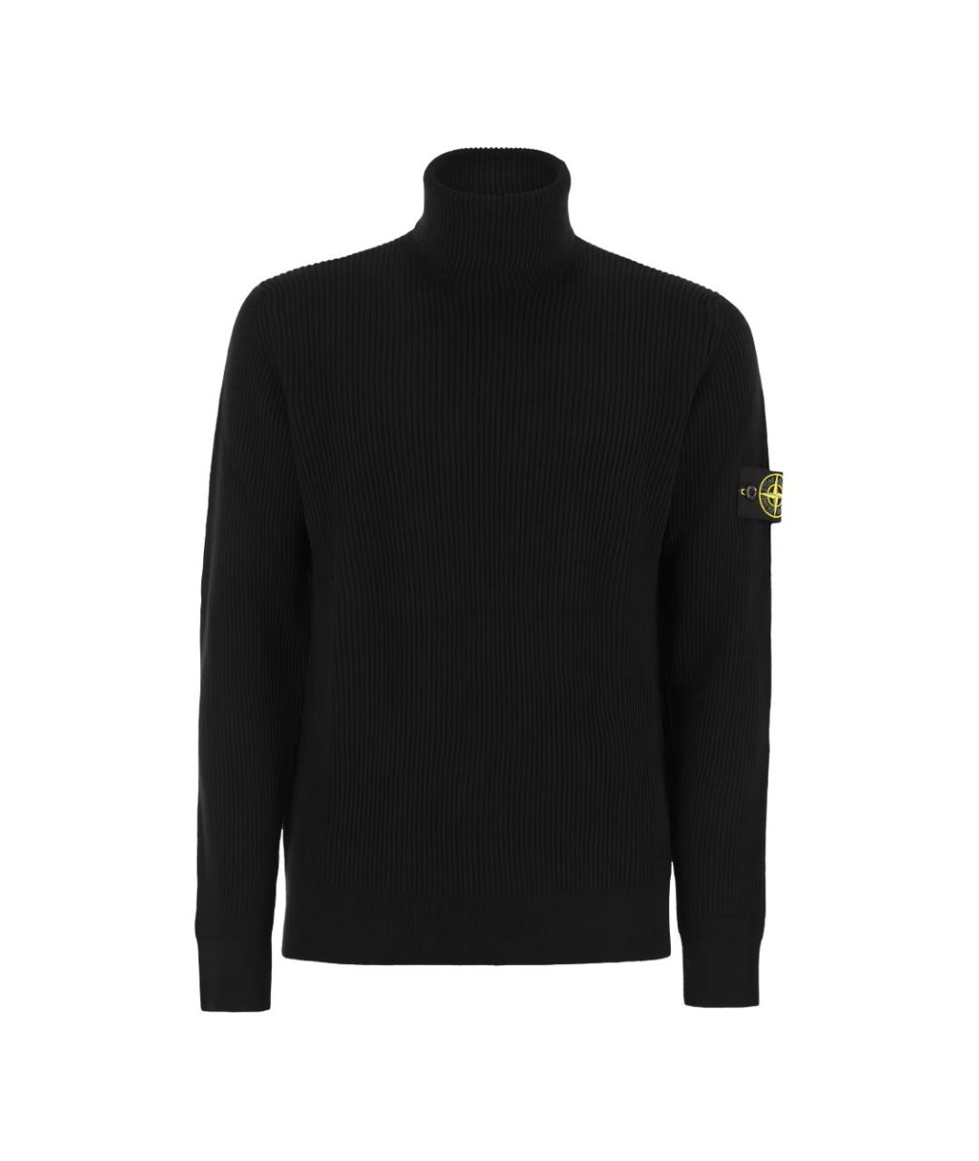STONE ISLAND Черный шерстяной джемпер / свитер, фото 1