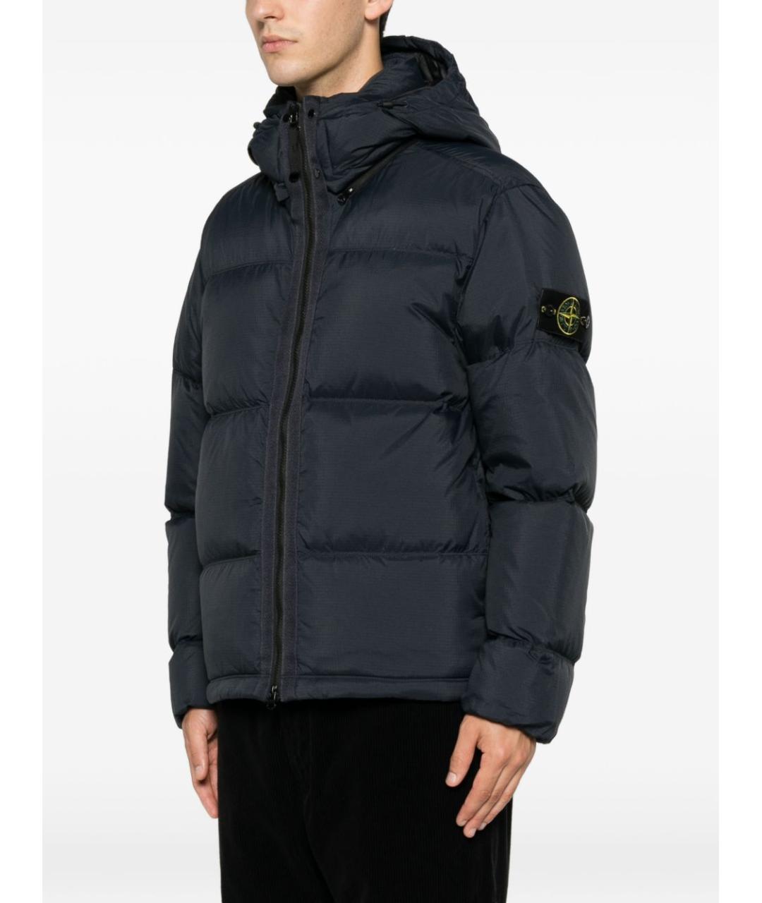 STONE ISLAND Темно-синяя полиамидовая куртка, фото 2