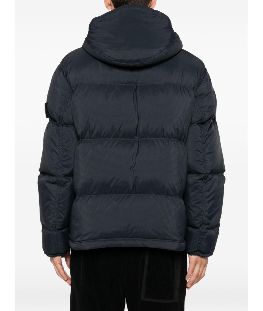 STONE ISLAND Темно-синяя полиамидовая куртка, фото 5