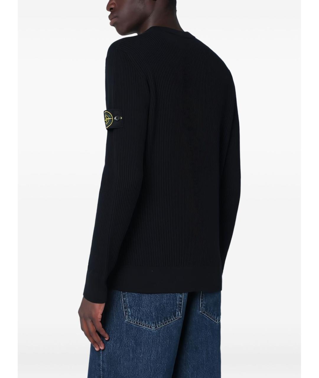 STONE ISLAND Темно-синий шерстяной джемпер / свитер, фото 5