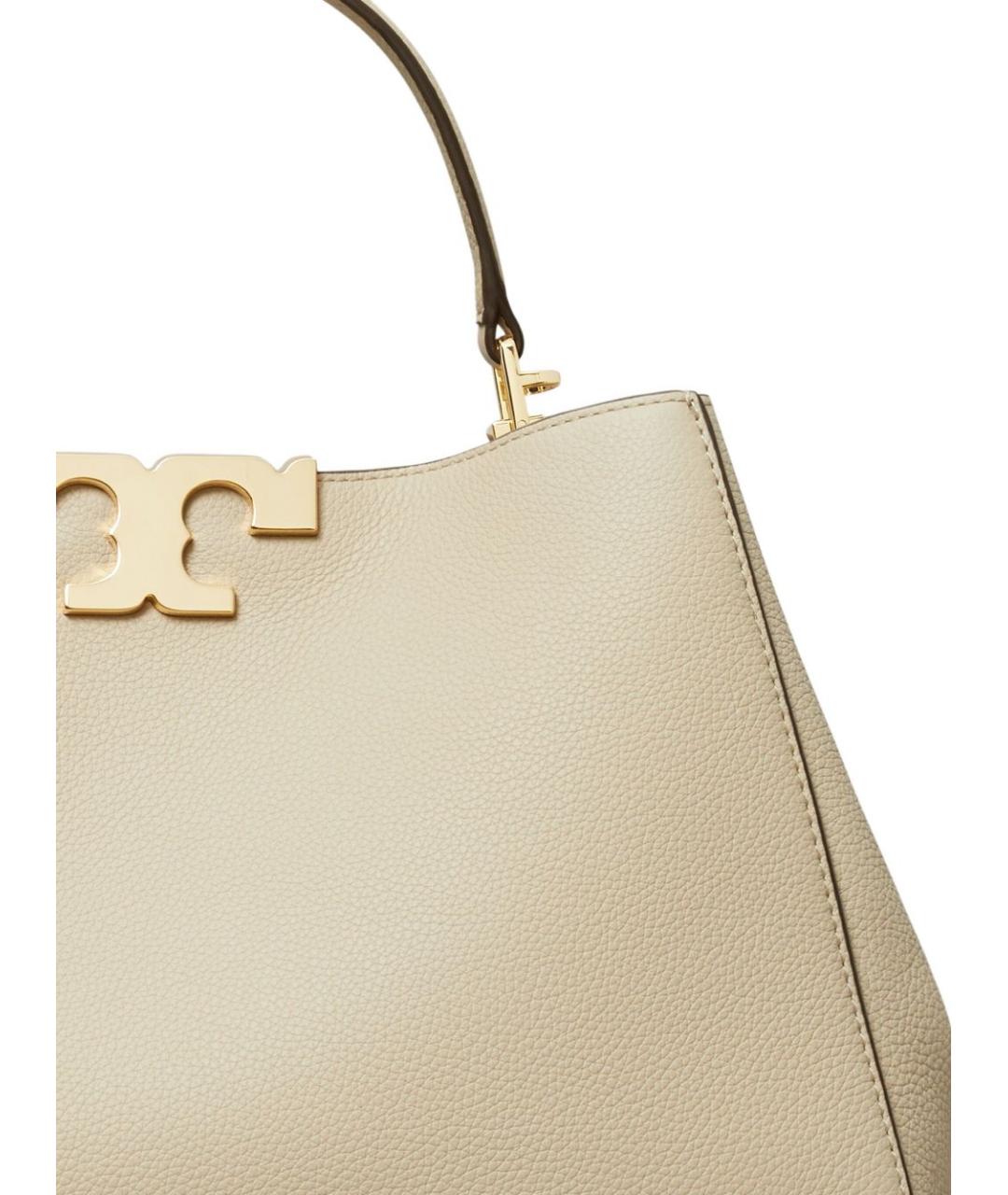 TORY BURCH Бежевая кожаная сумка тоут, фото 4