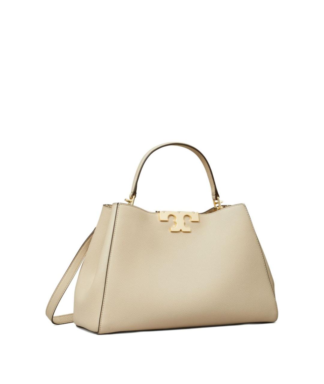 TORY BURCH Бежевая кожаная сумка тоут, фото 3