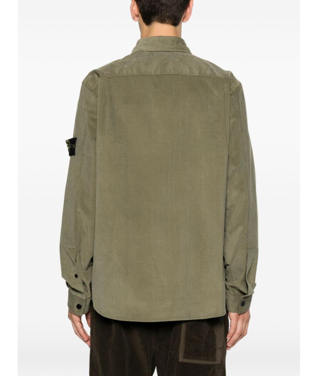 STONE ISLAND Хаки кэжуал рубашка, фото 5