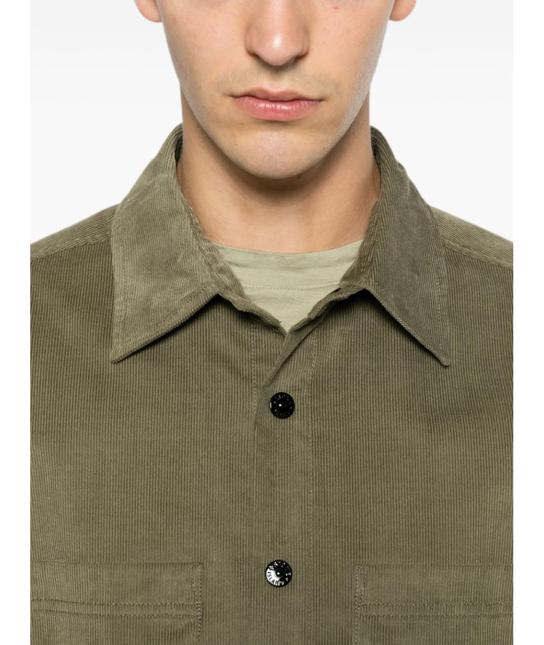 STONE ISLAND Хаки кэжуал рубашка, фото 3