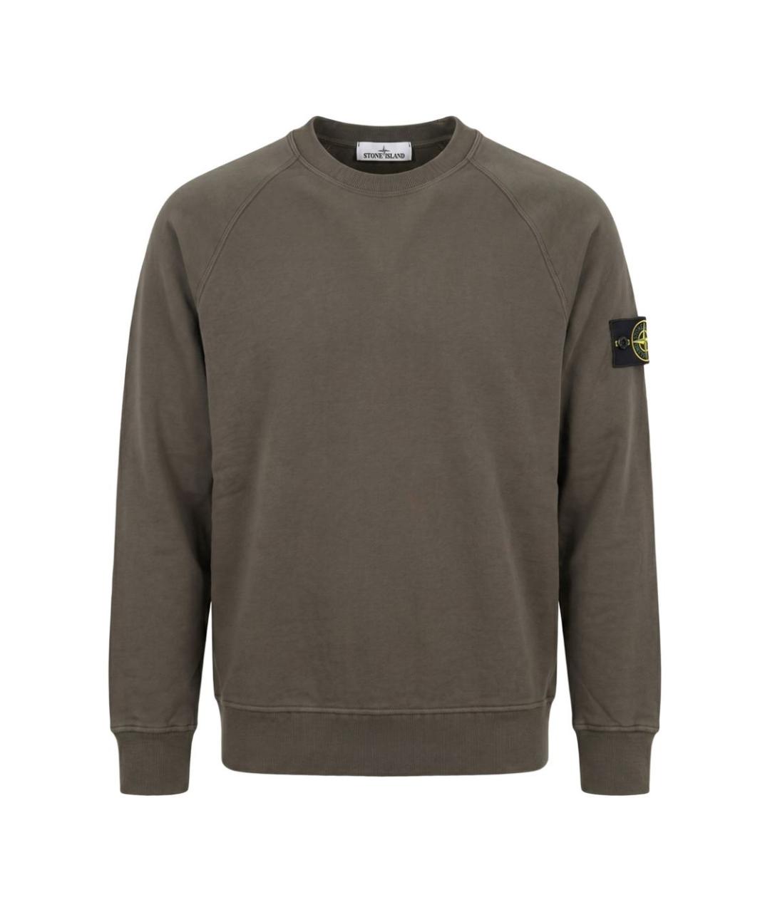 STONE ISLAND Коричневый хлопковый джемпер / свитер, фото 1