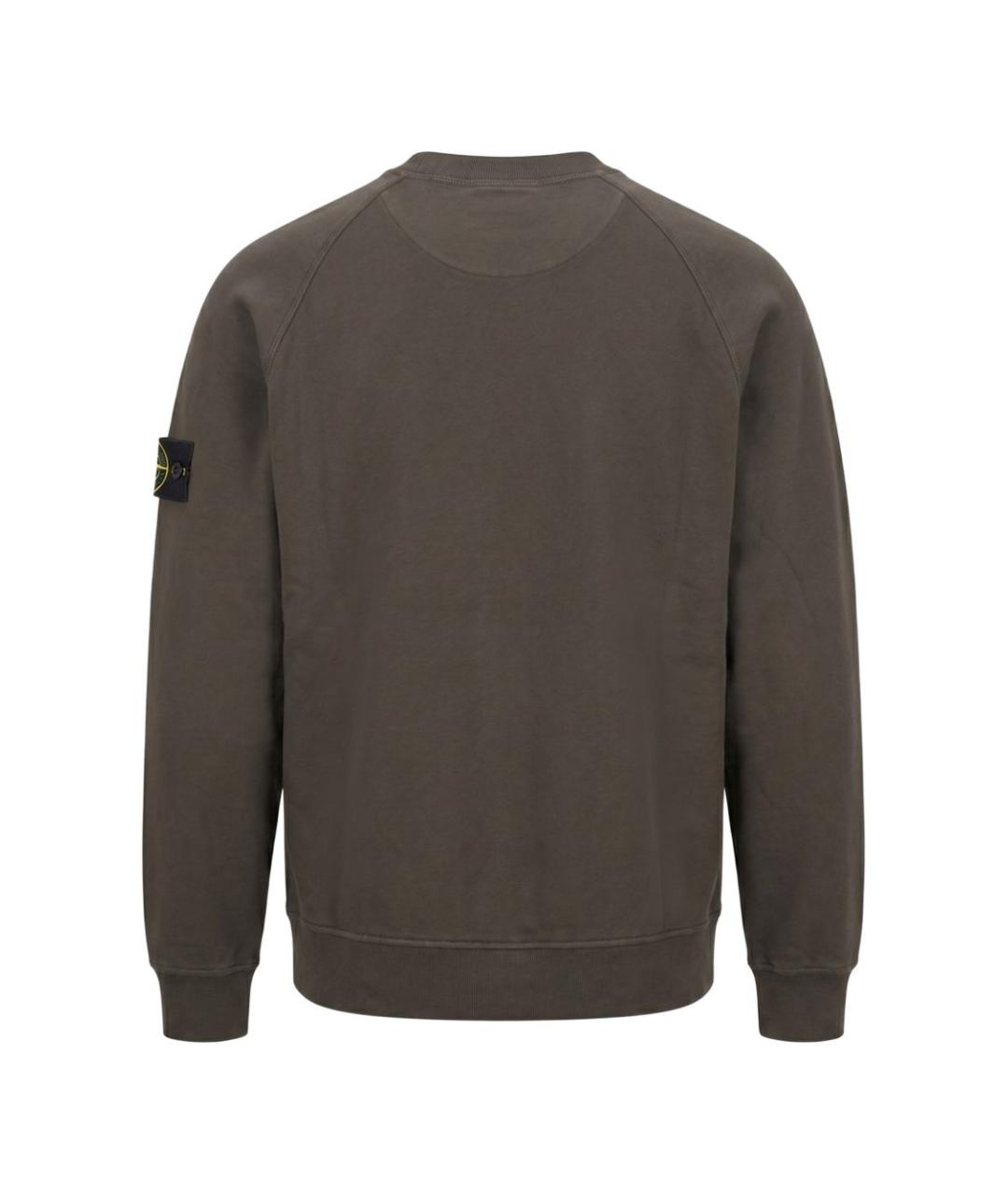 STONE ISLAND Коричневый хлопковый джемпер / свитер, фото 2