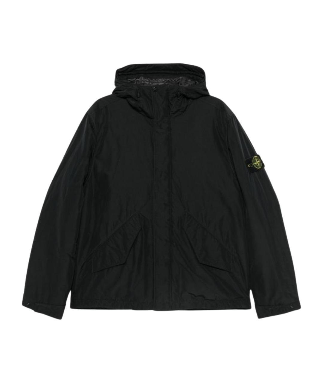STONE ISLAND Черная полиэстеровая куртка, фото 1