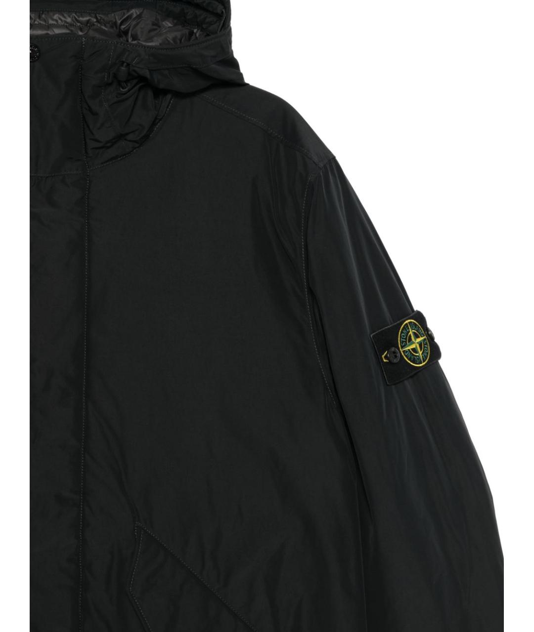 STONE ISLAND Черная полиэстеровая куртка, фото 3