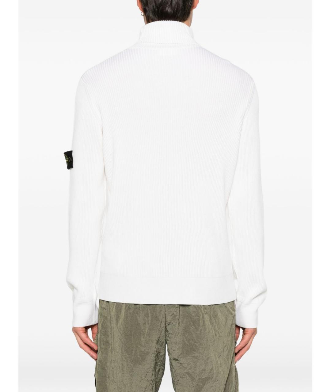 STONE ISLAND Белый шерстяной джемпер / свитер, фото 2