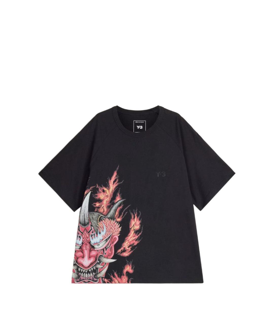 Y-3 Черная хлопковая футболка, фото 1