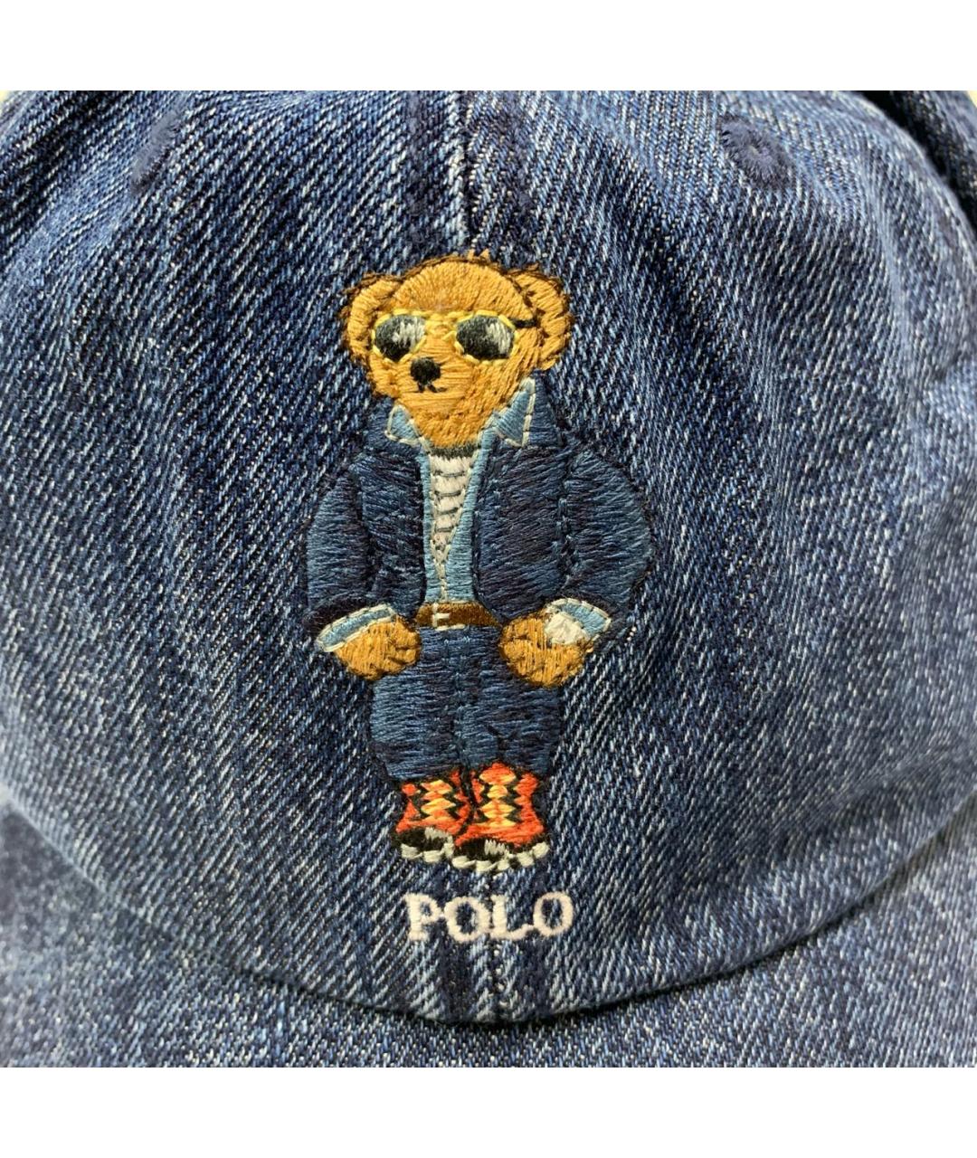POLO RALPH LAUREN Темно-синяя хлопковая кепка/бейсболка, фото 3