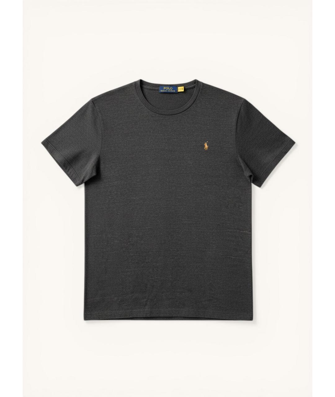 POLO RALPH LAUREN Серая хлопковая футболка, фото 5