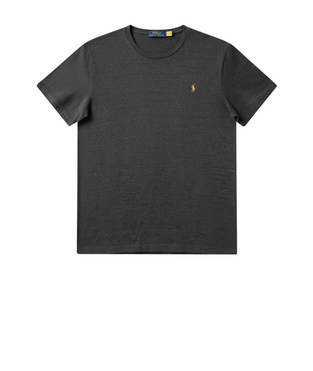 POLO RALPH LAUREN Серая хлопковая футболка, фото 1