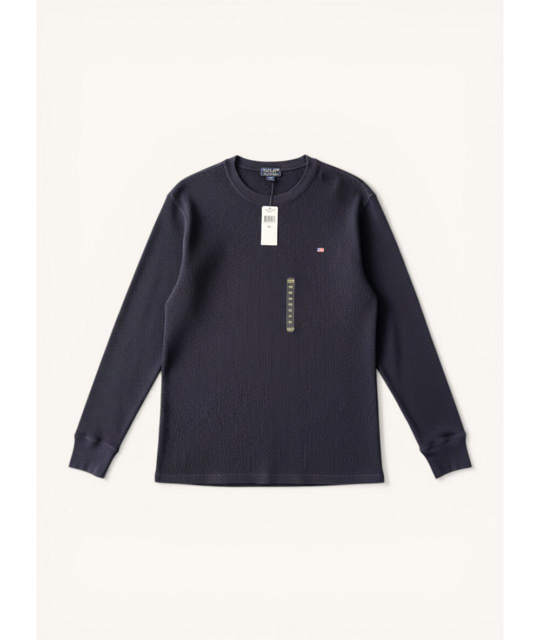 POLO RALPH LAUREN Темно-синий хлопковый джемпер / свитер, фото 6