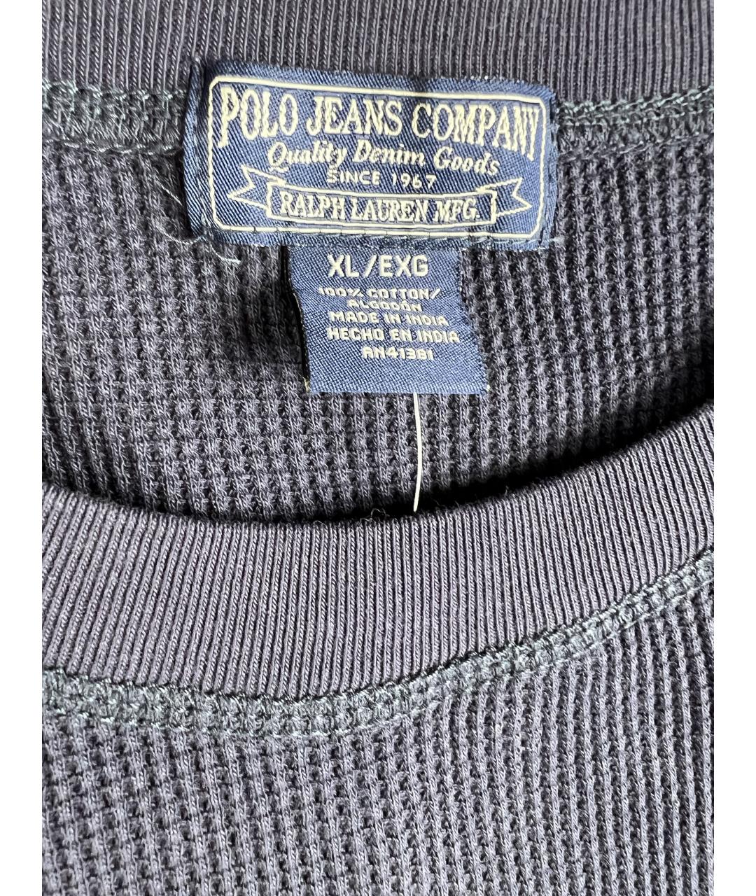 POLO RALPH LAUREN Темно-синий хлопковый джемпер / свитер, фото 3
