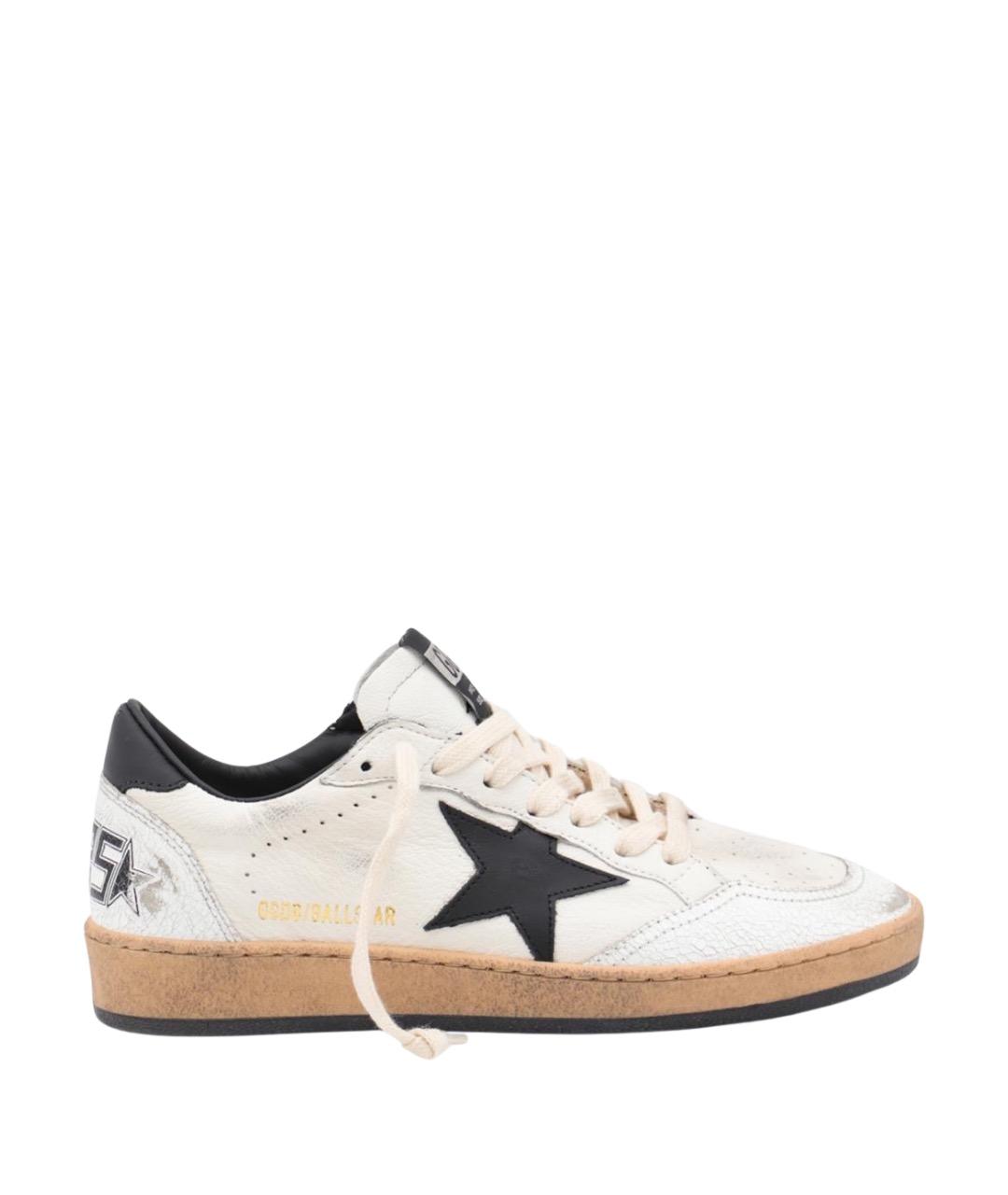 GOLDEN GOOSE Белые кожаные кеды, фото 1