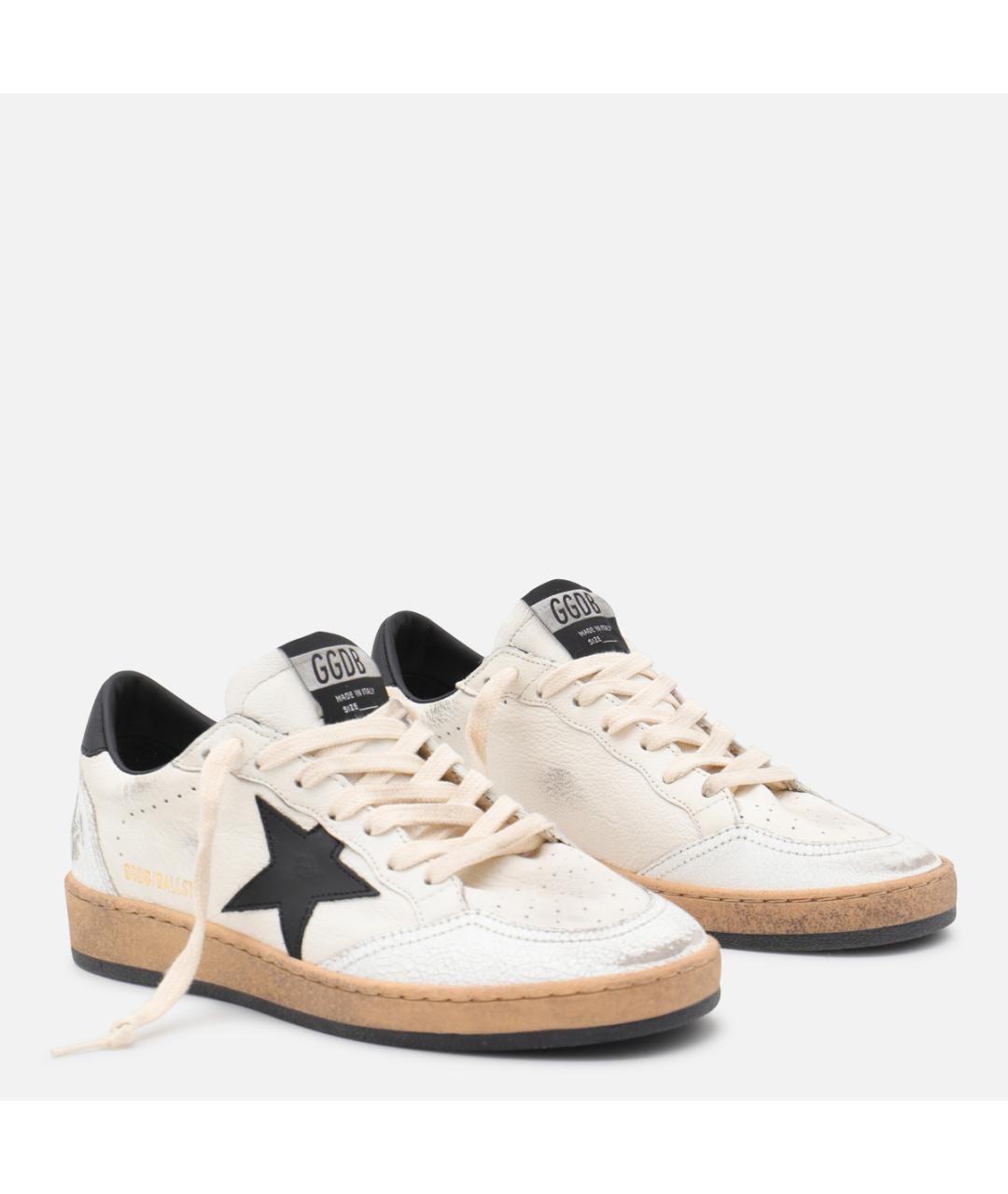 GOLDEN GOOSE Белые кожаные кеды, фото 2