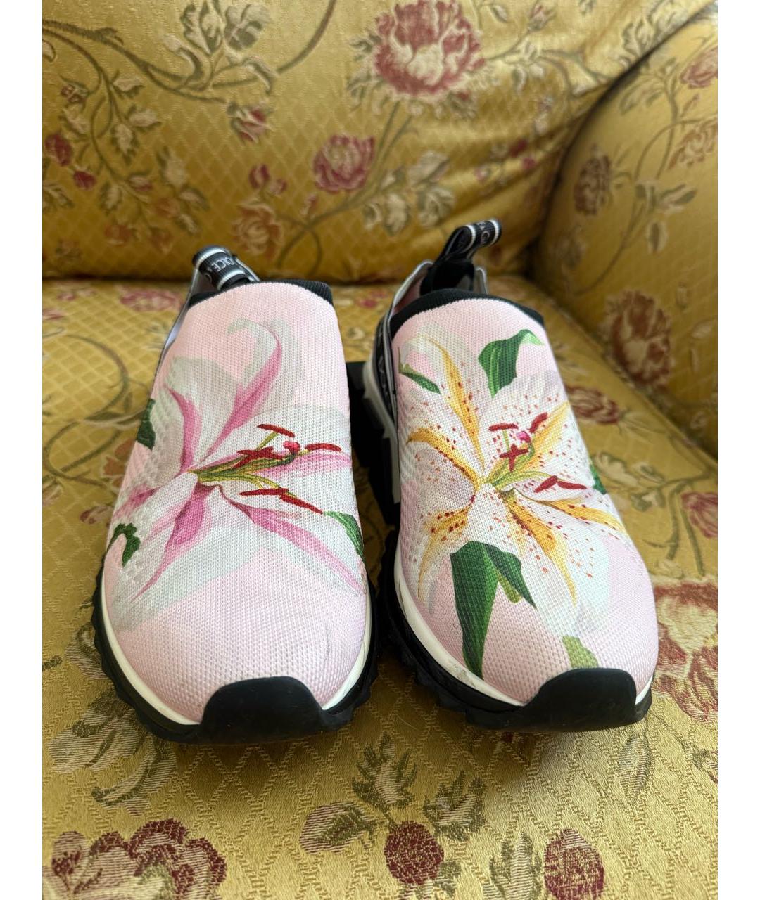 DOLCE&GABBANA Розовые кроссовки, фото 2
