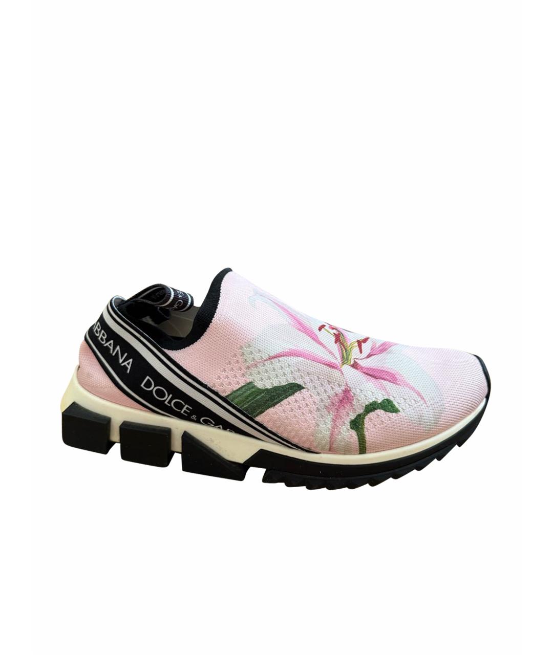 DOLCE&GABBANA Розовые кроссовки, фото 1