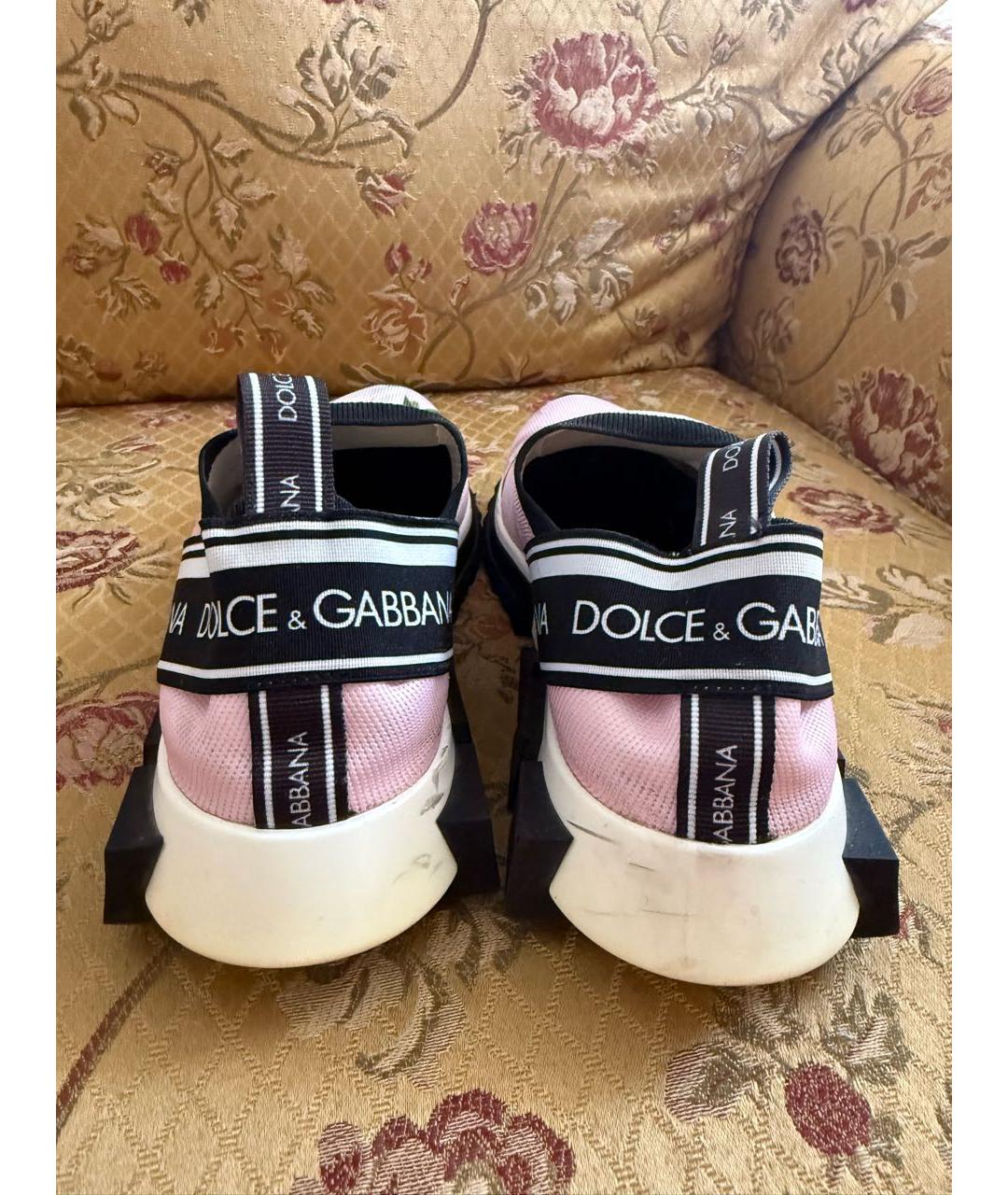 DOLCE&GABBANA Розовые кроссовки, фото 3