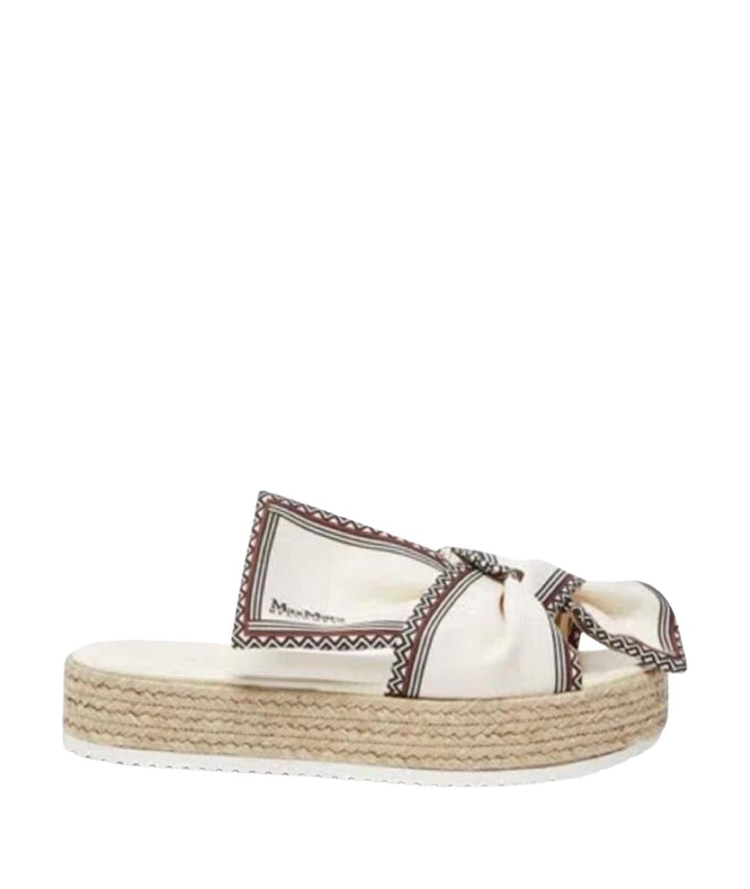 MAX MARA Белые сабо, фото 1