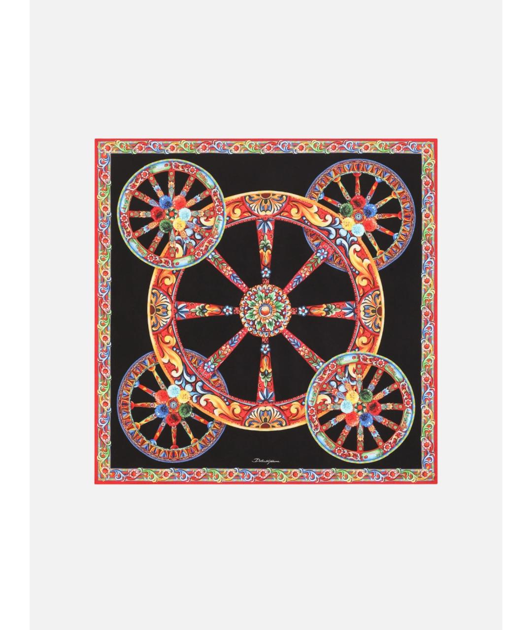DOLCE&GABBANA Мульти шелковый платок, фото 3