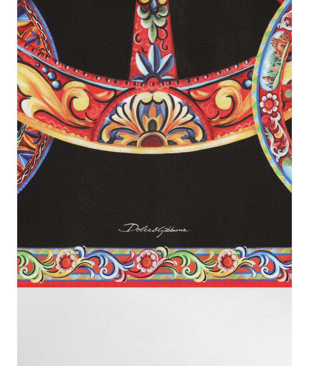 DOLCE&GABBANA Мульти шелковый платок, фото 2