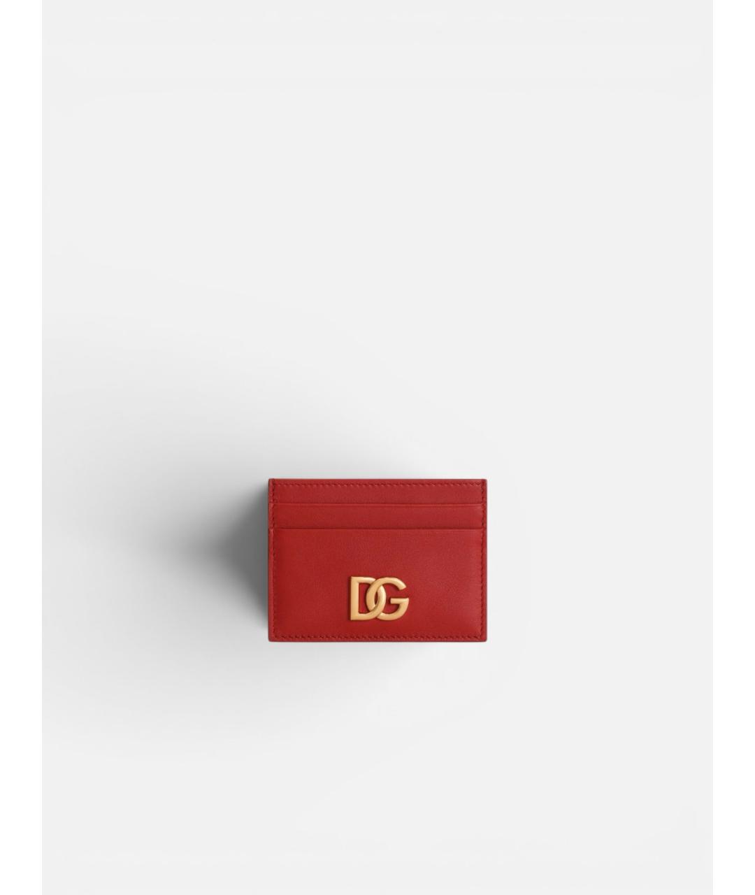 DOLCE&GABBANA Красный кожаный кардхолдер, фото 3