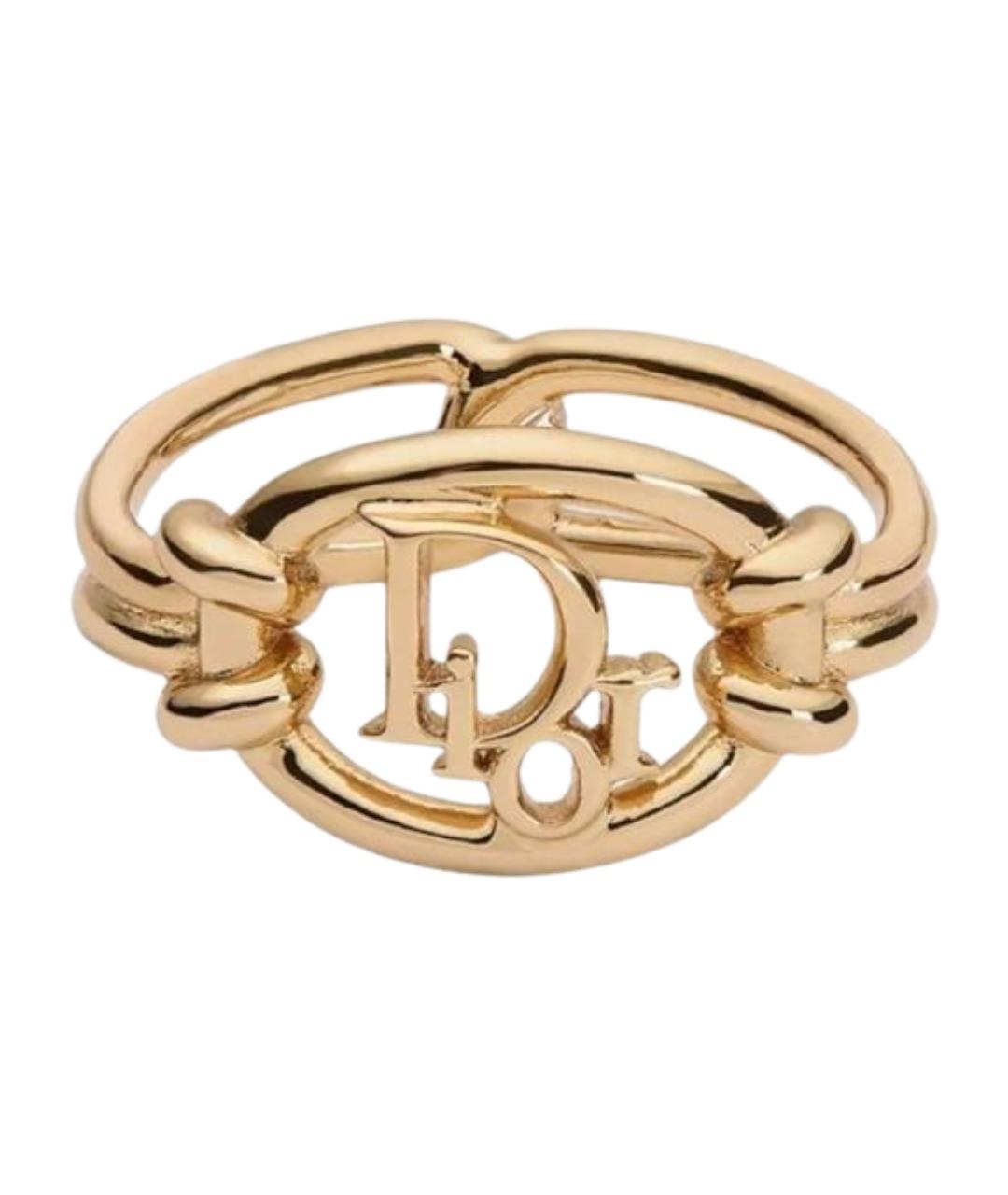 CHRISTIAN DIOR Золотое металлическое кольцо, фото 1