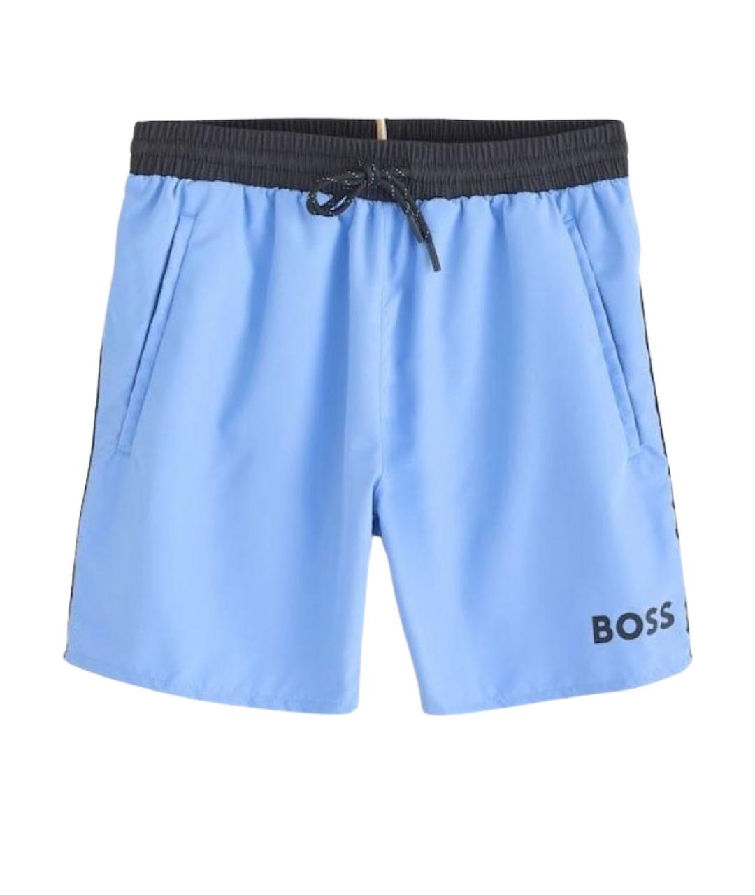 HUGO BOSS Синие полиэстеровые шорты, фото 1