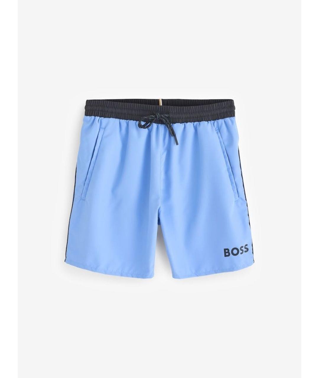 HUGO BOSS Синие полиэстеровые шорты, фото 8