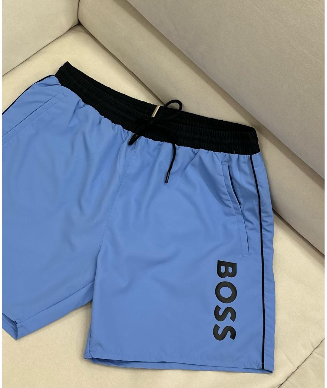 HUGO BOSS Синие полиэстеровые шорты, фото 5