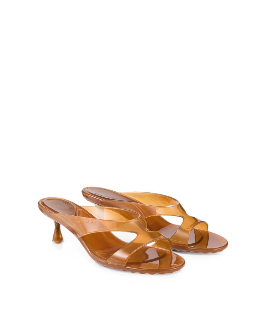 JIMMY CHOO Оранжевые босоножки, фото 5