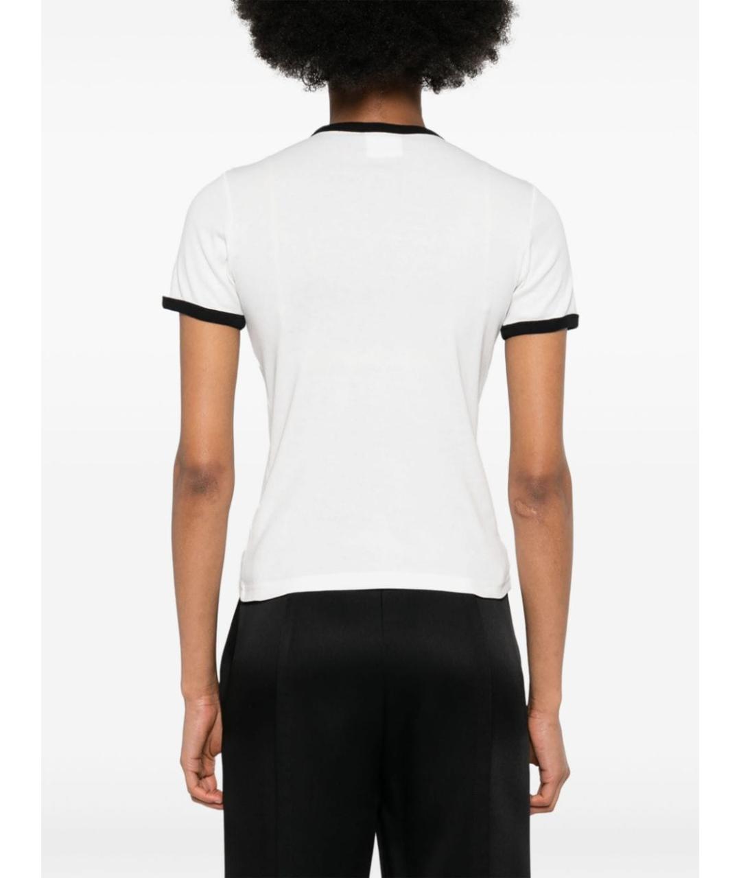 COURREGES Белая хлопковая футболка, фото 2