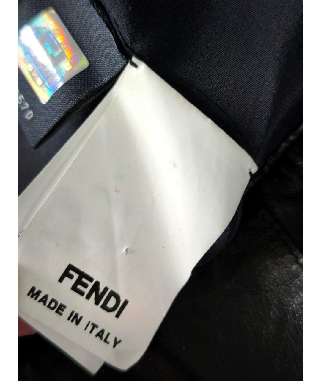 FENDI Черная кожаная куртка, фото 8