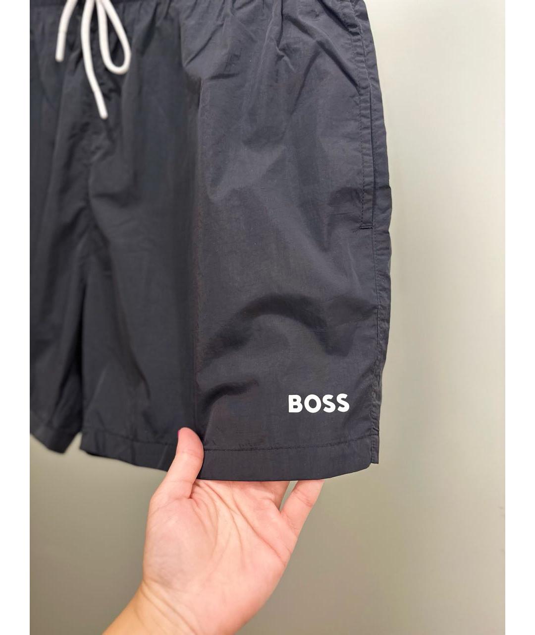 HUGO BOSS Черные полиэстеровые плавки, фото 5
