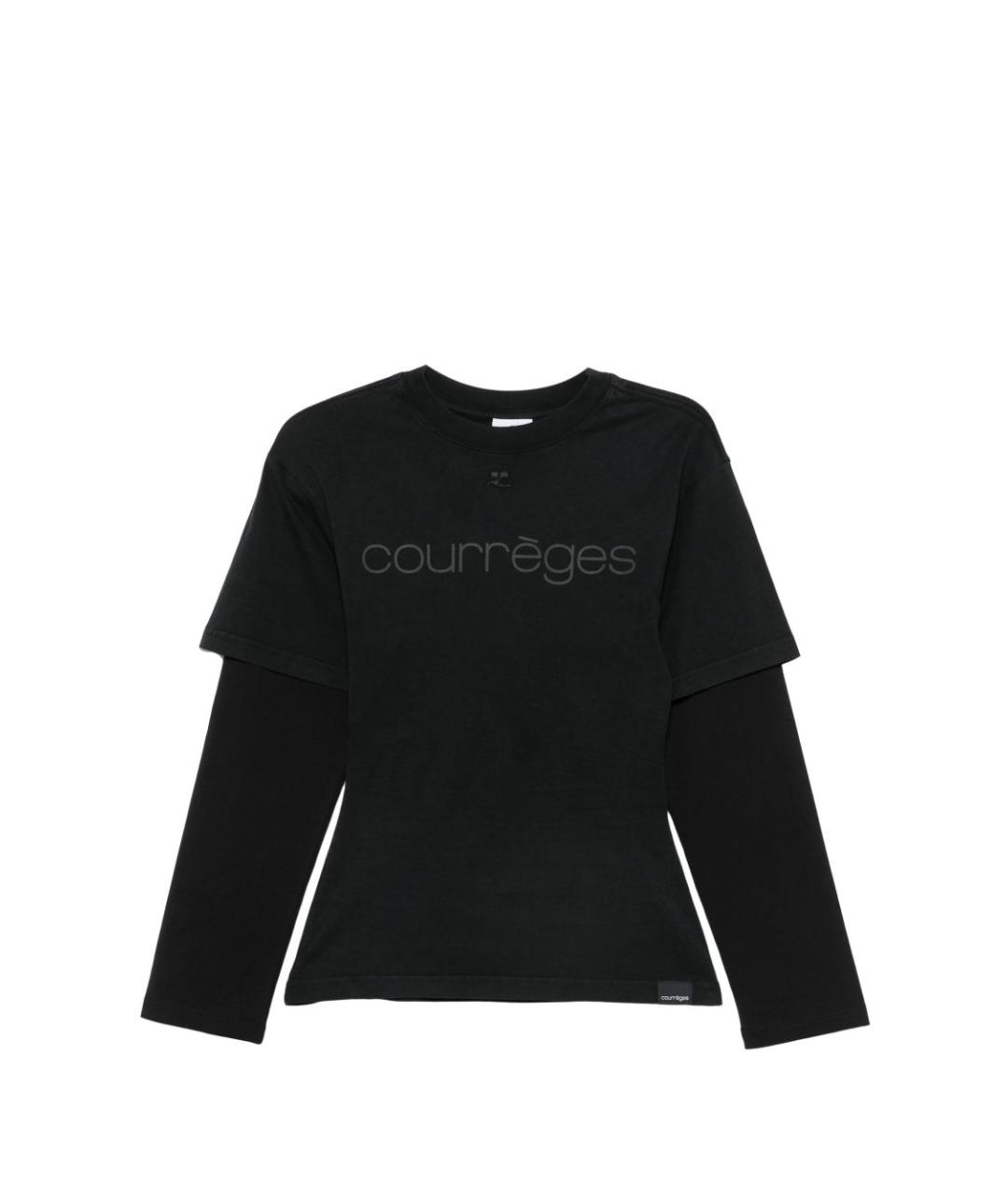 COURREGES Серая хлопковая футболка, фото 1