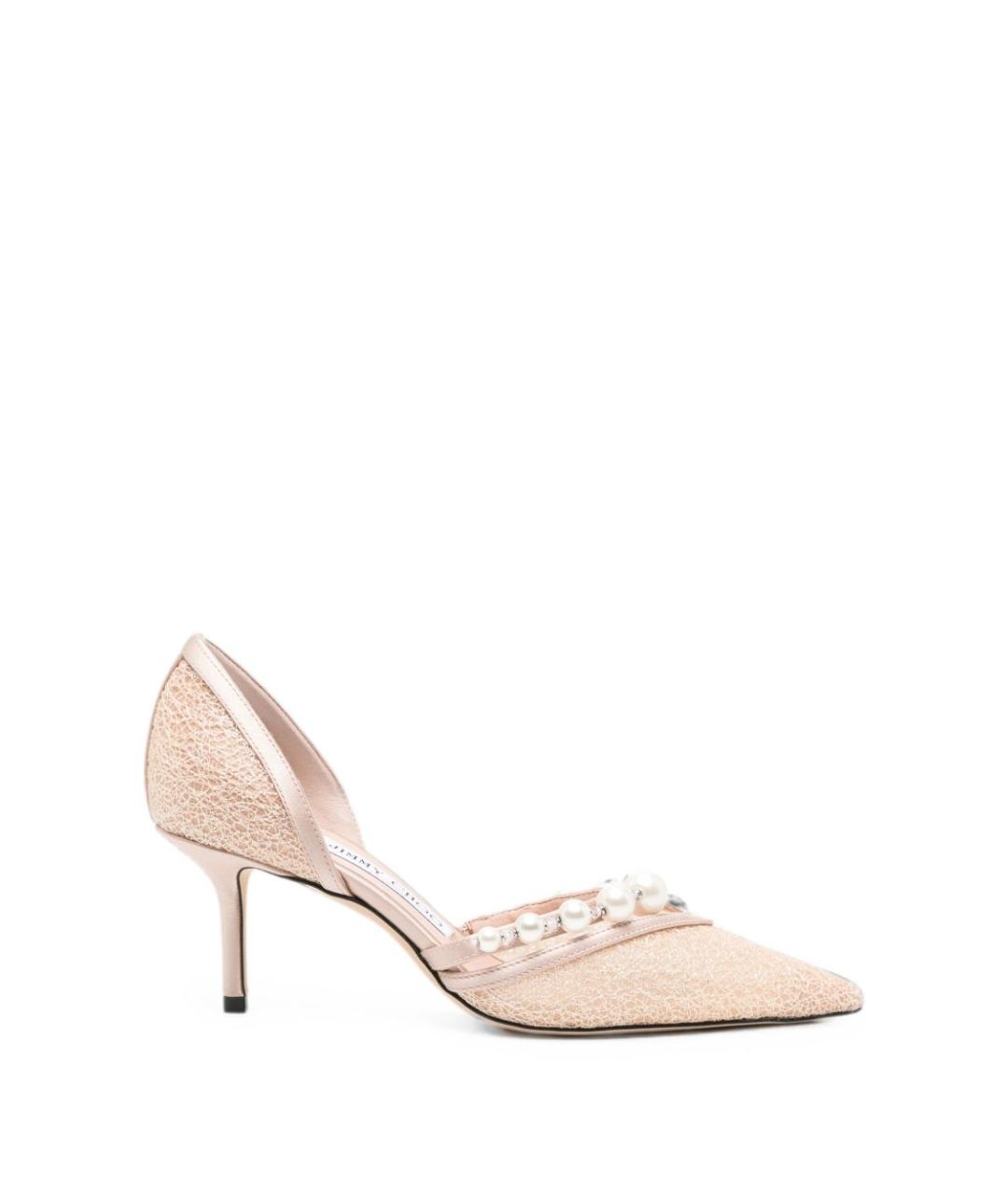 JIMMY CHOO Бежевые текстильные туфли, фото 1