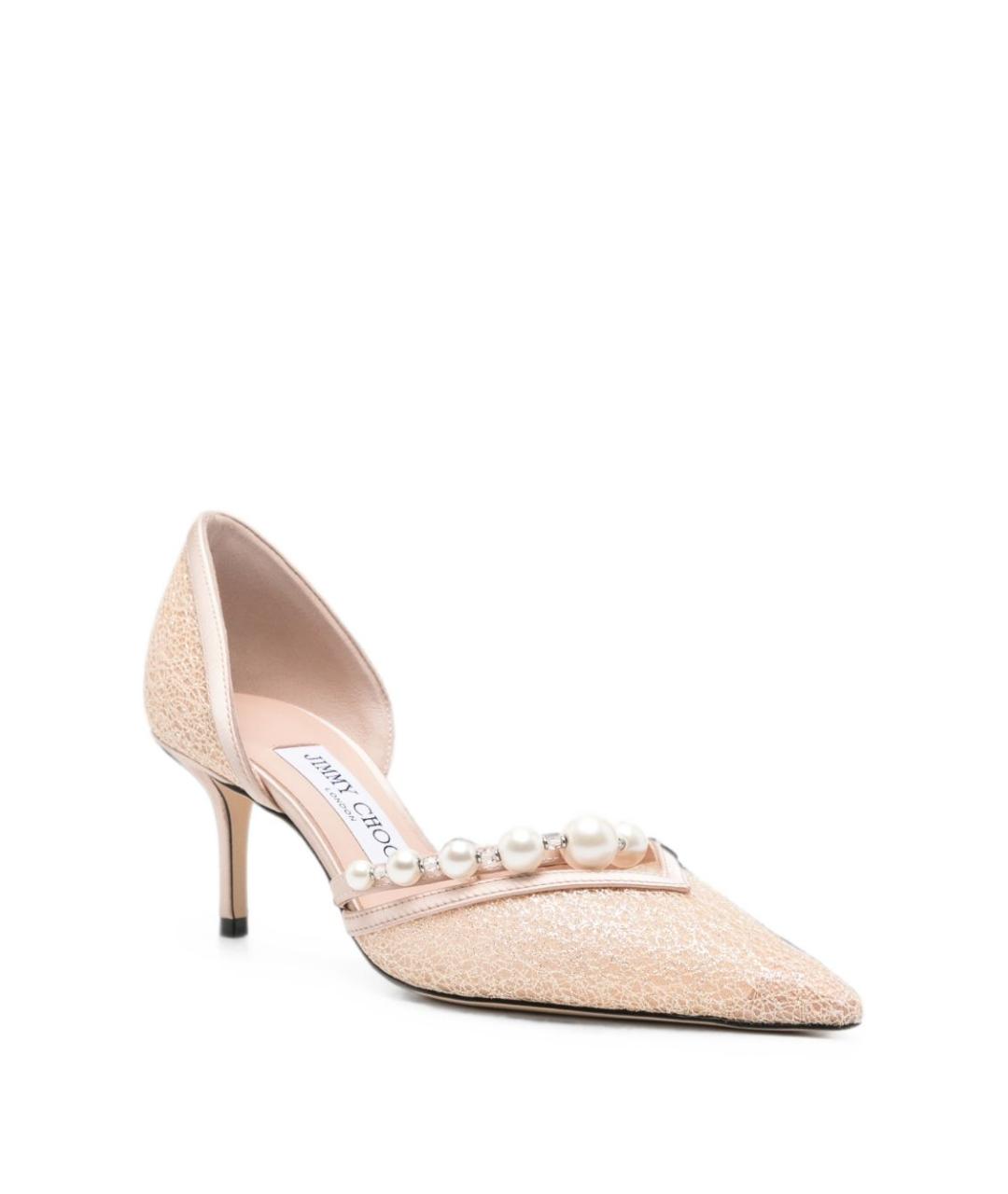 JIMMY CHOO Бежевые текстильные туфли, фото 2