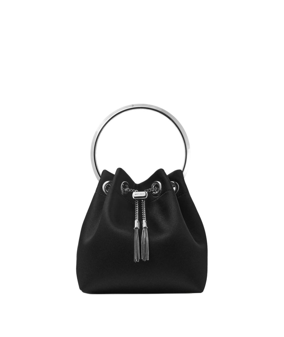 JIMMY CHOO Черная тканевая сумка с короткими ручками, фото 1
