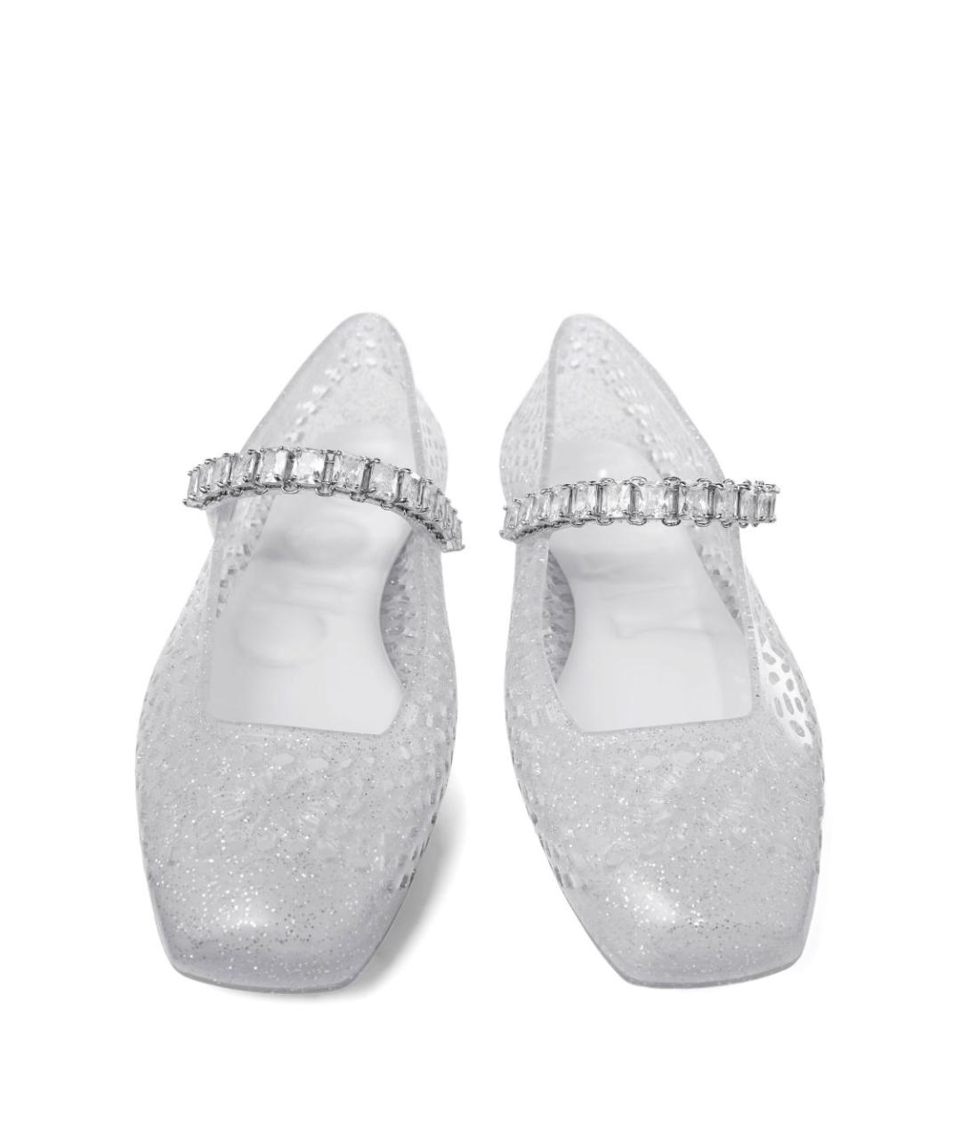 JIMMY CHOO Серебряные балетки, фото 5