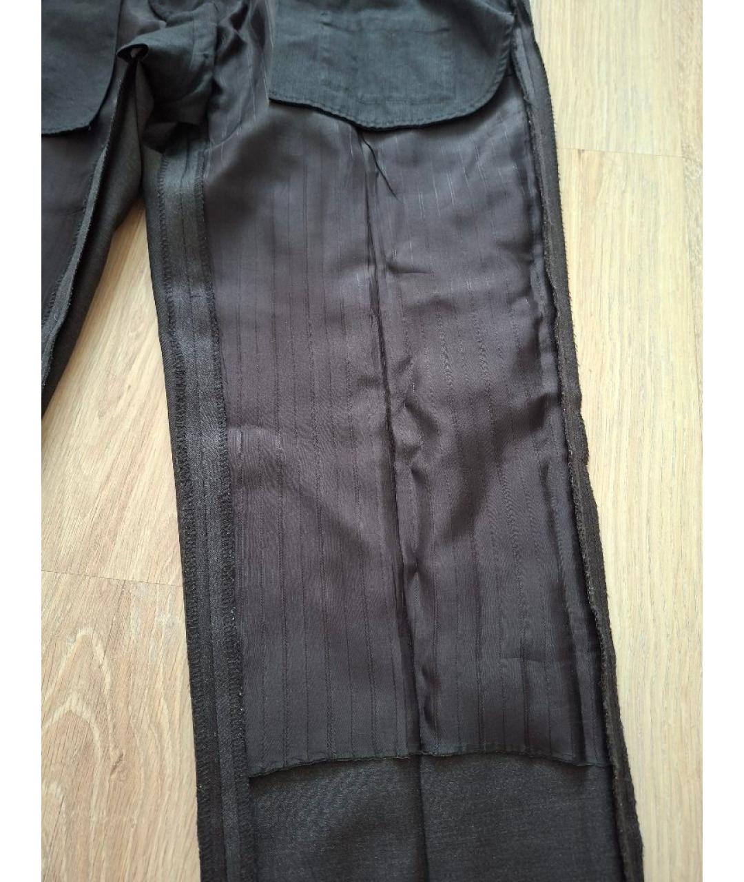 CORNELIANI Антрацитовые шерстяные классические брюки, фото 4