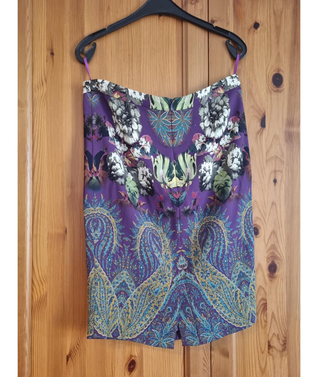 ETRO Фиолетовая вискозная юбка миди, фото 3
