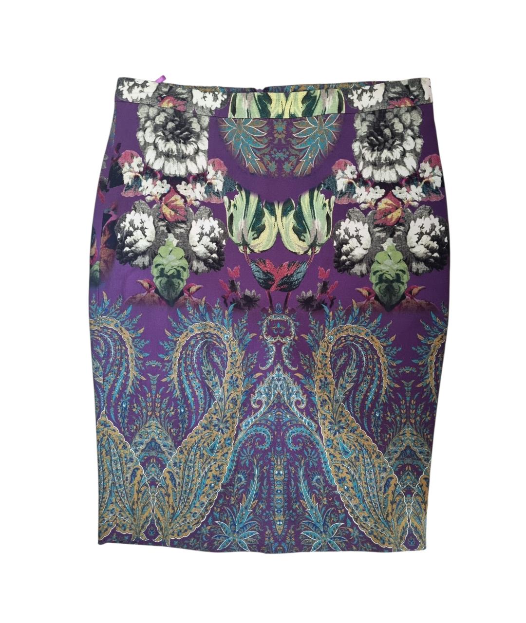 ETRO Фиолетовая вискозная юбка миди, фото 1