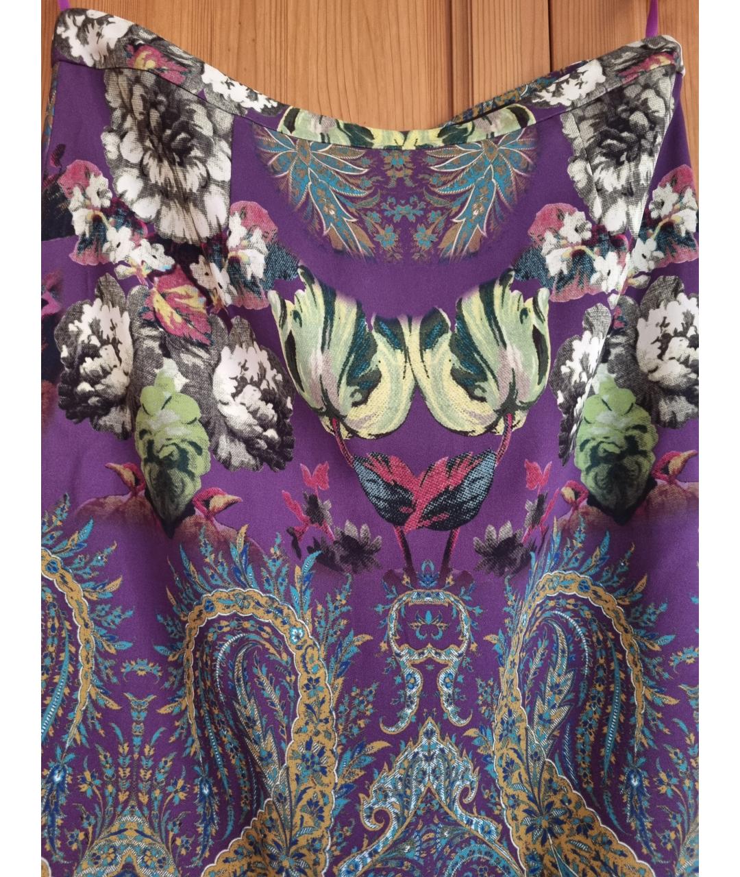 ETRO Фиолетовая вискозная юбка миди, фото 4