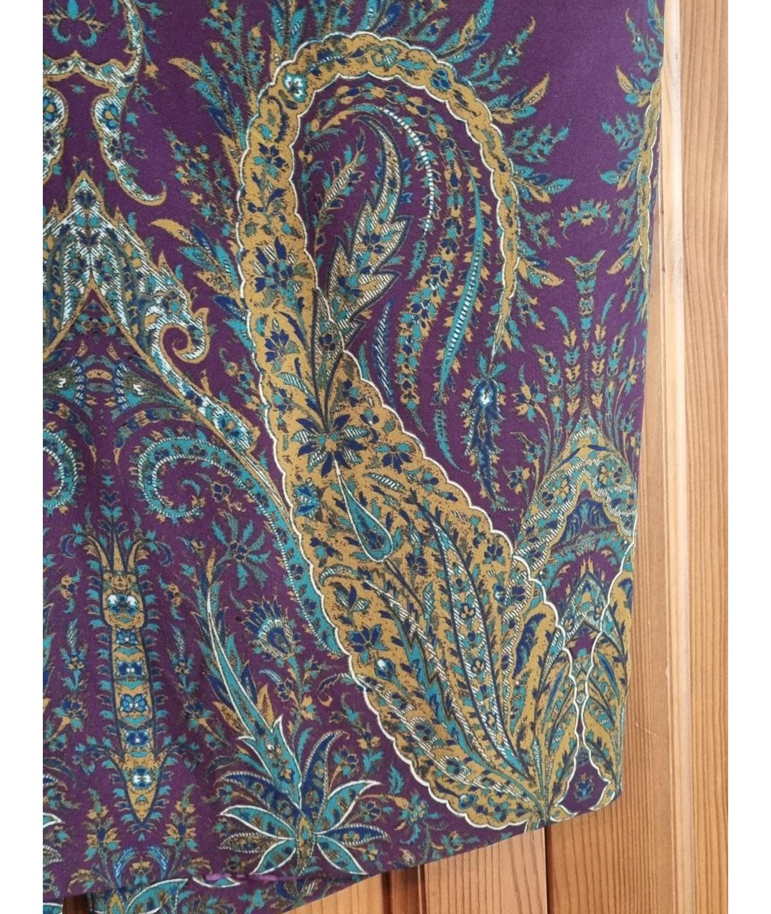 ETRO Фиолетовая вискозная юбка миди, фото 5