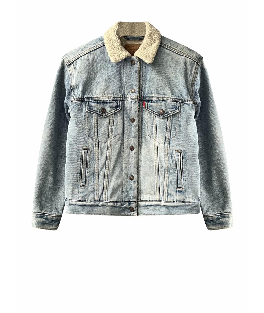 LEVI'S Голубая хлопковая куртка, фото 7